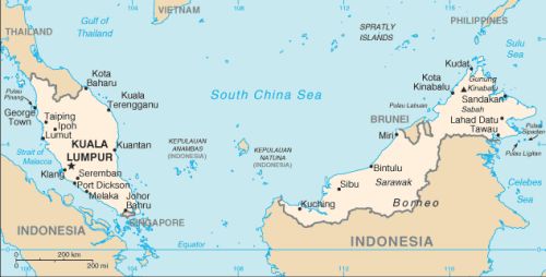 Kaart van Maleisie