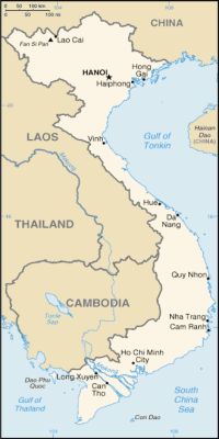 Kaart van Vietnam