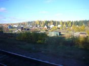 Uitzicht vanuit de trein